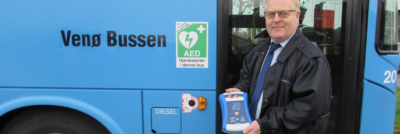 Hjertestarter i bussen